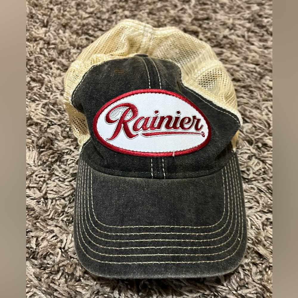 Rainier Black and Cream Trucker Hat